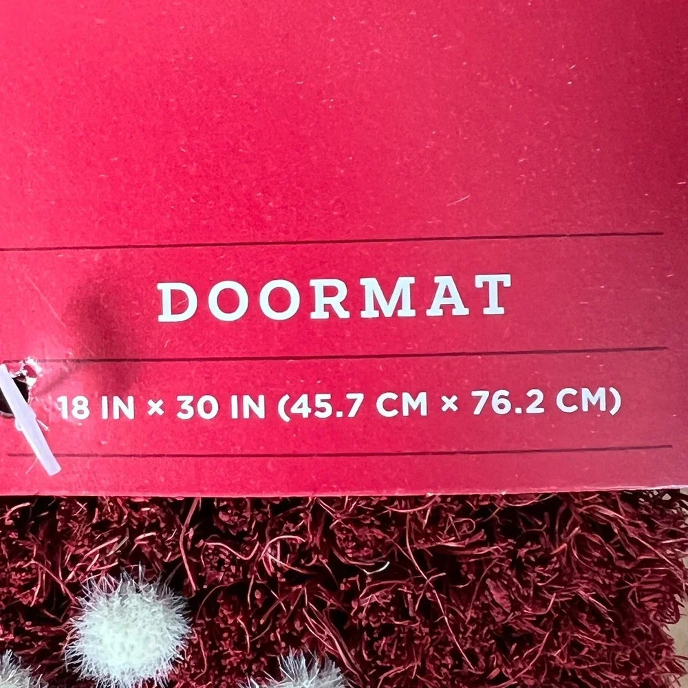 Wondershop Doormat 18x30 Red NWT Snowflake Coir Holiday 066067778